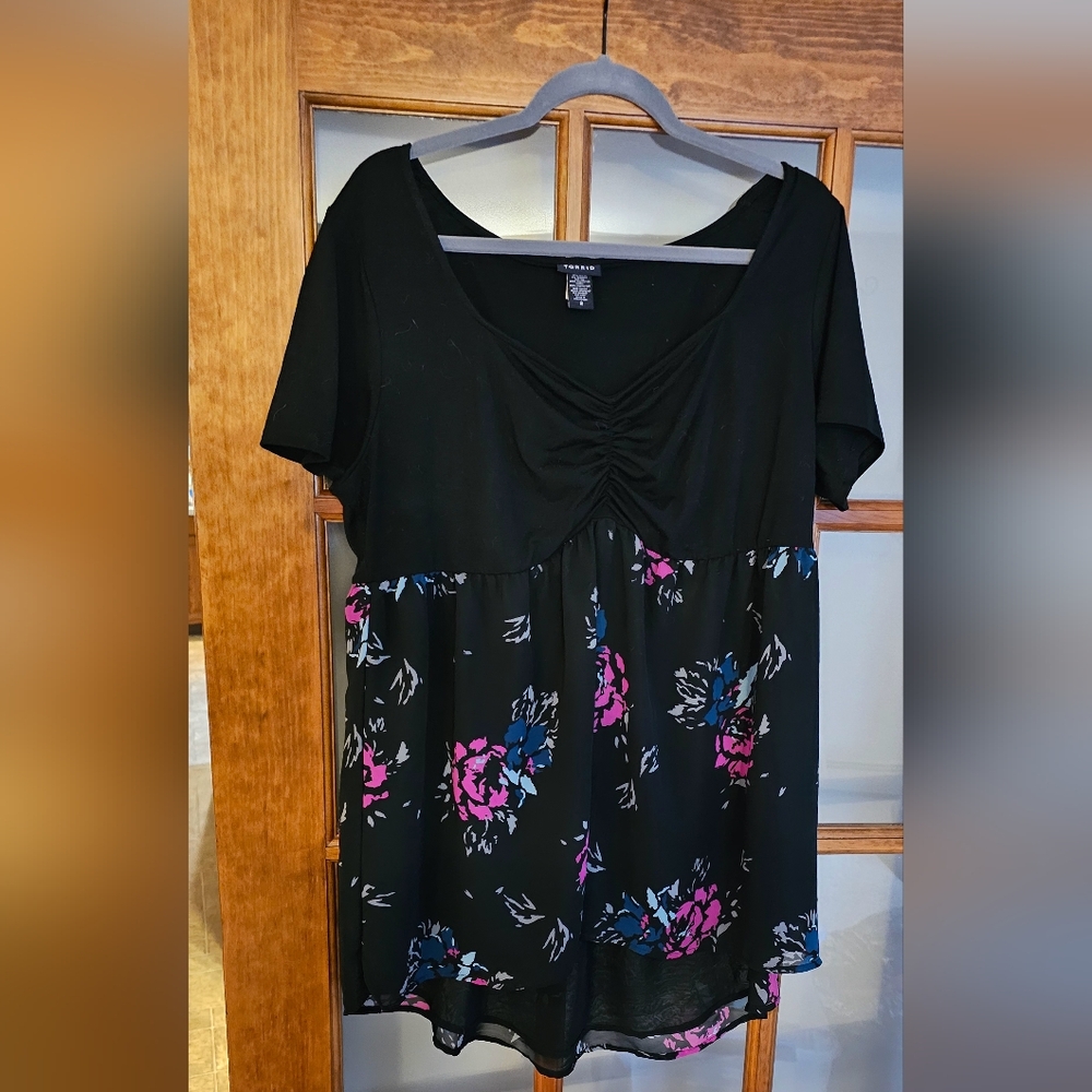 Floral Black Dress